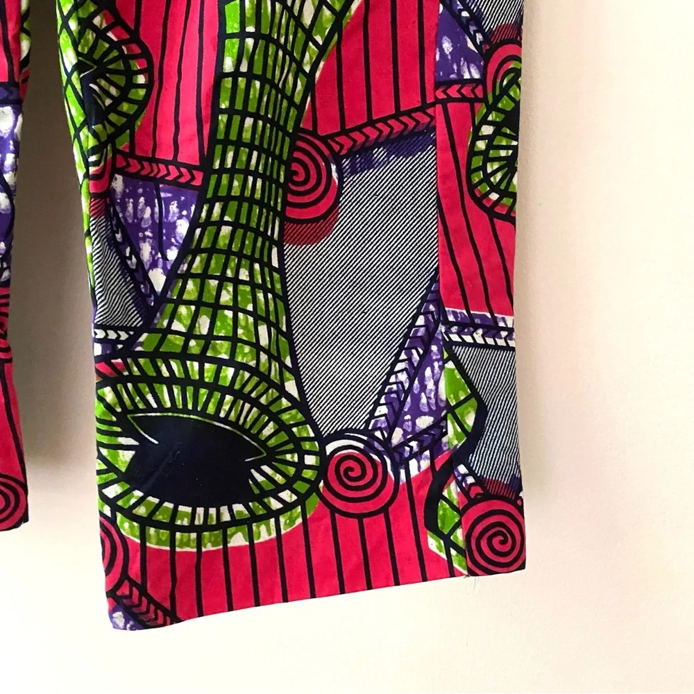 Girls‎ Ankara Patchwork Playsuit Multi Colored Mosaic One-piece Romper Large/XL